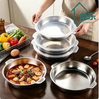 ราคา ANTINON ถาดปิคนิคพร้อมฝาปิดทรงกลมถาดเตรียมอาหาร สแตนเลส Multi function ภาชนะเก็บอาหารครัวเครื่องมือ (49212408356)