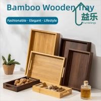 ราคา ต่อต้าน ไม้ไผ่ถาดไม้ พร้อมที่จับสีถาดเก็บอาหาร ตกแต่งถาดสี่เหลี่ยมขนมพาเลทห้องน้ํา (48411775956)