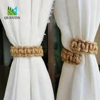 ราคา ควินน์ 2ชิ้นผ้าม่านผูกเชือก ย้อนยุควินเทจผ้าม่านถือ คลาสสิกทอมือถักบิดผูกปมสายผ้าม่านอุปกรณ์ผ้าม่าน (56862419189)