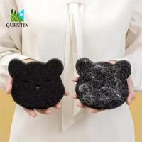 ราคา QUENTIN 4 ชิ้น Pet Hair Remover Bear Shape Reusable Laundry Ball Fur Remover สีดําเปียกแห้งใช้กาวซักผ้าในครัวเรือนฟิล์มซักผ้า (55461997477)