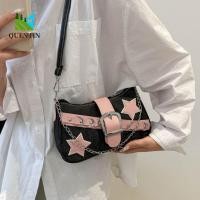 ราคา QUENTIN Y2k Underarm Bag Chain Star Pattern Korean Style Shoulder Bag Minimalist Tote Bag Handbag Denim Tote Bag Travel (53561634592)