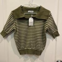 ราคา ส่งต่อ เสื้อผ้าร่องลายขาว เขียวขี้ม้า (41470328312)