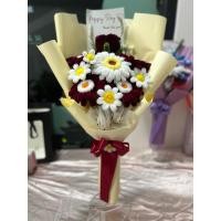 ราคา ช่อดอกไม้ลวดกำมะหยี่ (56310135839)