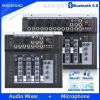 ราคา Audio Mixer GS4 GS7เครื่องผสมสัญญาณเสียง 4 7 ช่อง Bluetooth USB PC MP3 K เอฟเฟ็กต์เสียงสะท้อนในตัว มี Phantom Power 48V (22979134706)
