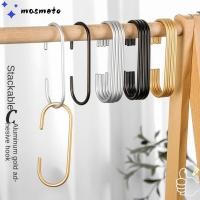 ราคา MASMITO ไม้แขวนเสื้อ ตะขอแขวน C Shape Hook คู่ ตะขอสแตนเลสมัลติฟังก์ชั่นทอง เงิน ดํารูปตัว C Drying Hooks Home (51710128966)