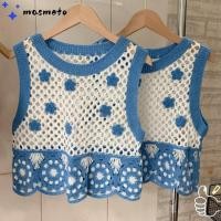 ราคา MASMITO ผู้หญิงโครเชต์เสื้อผ้า Hollowing Out ถัก Hollow Out Camisole นุ่มและผิวผ้าฝ้าย Floral Crop Tops (49410527125)