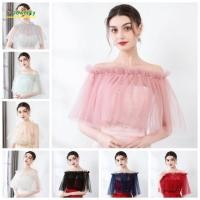 ราคา JOWENTY ผ้าคลุมไหล่เจ้าสาวจากผ้าลูกไม้และTulle ดีไซน์หรูหราสำหรับงานแต่งงาน (53855719721)