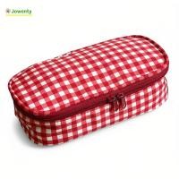 ราคา ดินสอ JOWENTY กระเป๋าใส่ปากกาลายสก๊อตสีแดงความจุขนาดใหญ่ INS กระเป๋าเก็บเครื่องเขียนอเนกประสงค์สํานักงานโรงเรียน (49010000991)