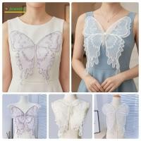 ราคา JOWENTY แพทช์ผีเสื้อ ผ้าลูกไม้ DIY ผีเสื้อ Organza Appliques ตกแต่งสองชั้นผีเสื้อขนาดใหญ่ปักแพทช์ผ้า (46161262691)