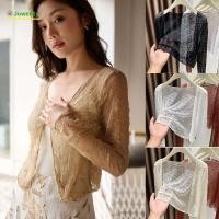 ราคา เสื้อสเวตเตอร์ถักลูกไม้ JOWENTY เสื้อตัวสั้นบางกระชับสัดส่วน ลําลองแขนยาวกันแดดทนกว่าผู้หญิง (43581048745)