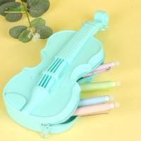 ราคา JOWENTY ดินสอไวโอลิน ซิลิโคน Musical Note Cutouts กล่องปากกา กระเป๋าแต่งหน้ากันน้ําน้ําหนักเบาน่ารัก (56460077261)