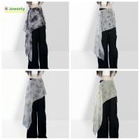 ราคา JOWENTY กระโปรงลูกไม้ ผ่าข้างเอวสูงลูกไม้Midiกระโปรง Y2K Streetwear Harajuku Breathableลูกไม้กระโปรงยาวสะโพกผ้าพันคอกางเกงยีนส์ตกแต่ง (53311731878)