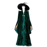 ราคา ศาสตราจารย์ Minerva McGonagall คอสเพลย์เครื่องแต่งกาย Dean of the School of Magic ผู้หญิงเสื้อคลุมกํามะหยี่พร้อมหมวกสําหรับฮาโลวีน Carnival ชุด (50409958126)
