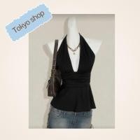 ราคา เสื้อกล้ามคอกระเช้าเปิดหลังสีดำสำหรับผู้หญิงฮาโลวีน (49803930341)