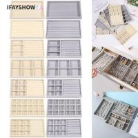 ราคา IFAYSHOW ถาดกํามะหยี่ กล่องเก็บเครื่องประดับ พร้อมต่างหูและต่างหู Organizer แหวน สร้อยข้อมือ สร้อยคอ (53807940620)