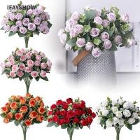 ราคา IFAYSHOW ดอกไม้เหมือนจริงช่อดอกไม้เจ้าสาวตกแต่งบ้านอุปกรณ์งานปาร์ตี้จัดดอกไม้ (26344464850)