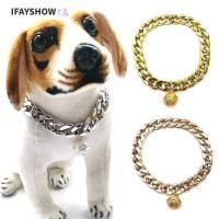 ราคา IFAYSHOW ปลอกคอสุนัขหรูหราเครื่องประดับแมวอุปกรณ์สําหรับแมวL Bulldog Pitbull Collar (58057995308)