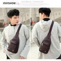 ราคา IFAYSHOW กระเป๋าสะพายข้างผู้ชาย สี่เหลี่ยมผืนผ้าพอร์ตชาร์จ USB Men Messenger กระเป๋า ผ้าสีดําสีฟ้าสีเทาสีน้ําตาลกระเป๋าสะพายกระเป๋าเดินทาง (56762137216)