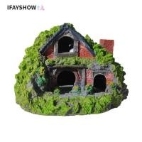 ราคา IFAYSHOW ตกแต่งตู้ปลา บ้านสากเรซิน บ้านฮอบบิท จําลองสัตว์เลื้อยคลาน Betta Hideout Cave Fish Tank (53007989346)