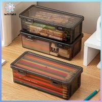 ราคา ซ้ายใสกรณีดินสอกล่องความจุขนาดใหญ่มั่นคงกล่องเก็บสํานักงานโรงเรียนกรณีดินสออุปกรณ์การจัดเก็บดินสอ GHT (57159450075)