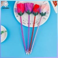 ราคา ซ้าย 10ชิ้นกุหลาบปากกาลูกลื่นสร้างสรรค์ดอกไม้ปากกาดอกไม้กุหลาบตลกเขียนน่ารักเครื่องเขียนรายการผ้าพลาสติกดอกไม้ของขวัญ GHT (56461514152)