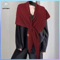ราคา ซ้ายแฟชั่นสีทึบถักผ้าคลุมไหล่นุ่ม Ne Wrap เสื้อกันหนาวผ้าคลุมไหล่ Cape Thiened ฤดูหนาว Warm ขนสัตว์ผสมผ้าคลุมไหล่ GHT (55661514050)
