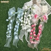 ราคา HUHNOT กิ๊บติดผมโบว์ Duckbill ดอกไม้พู่ชีฟองโบว์กิ๊บติดผม แฟชั่น Headwear ของขวัญโบว์ Barrettes สาว (52312391670)