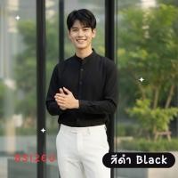 ราคา เสื้อเชิ้ตสีดำ เสื้อเชิ้ตคอจีน แขนยาว เสื้อเชิ้ตเกาหลี Unisex ไม่ต้องรีด ผ้าเบาสบาย แบรนด์ BSizeU (25553083725)