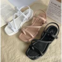 ราคา รองเท้าแตะ ส้นตึก มีสายรัดด้านหลัง สไตล์เกาหลี โรมัน สําหรับผู้หญิง SD9574 (16096090381)
