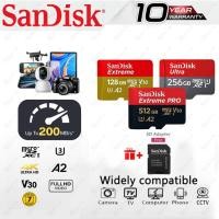 ราคา Sandisk Ultra Extreme Extreme Pro micro SDcard 128GB 256GB 512GB เมมโมรี่การ์ด ความเร็วสูงสุด อ่าน 200MB s (57712115886)