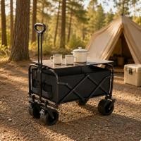 ราคา Wagon อเนกประสงค์พร้อมโต๊ะไม่จําเป็นต้องประกอบพับ Camping Wagon All Terrain ล้อสําหรับปิกนิก ชายหาด ตกปลา (55061628686)