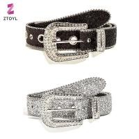 ราคา ZTO t Rhinestone เงาเข็มขัดกว้างสุภาพสตรีชุดเข็มขัดผู้ใหญ่ Rhinestone เข็มขัดชุดคริสตัลเพชรเข็มขัด (54959682905)