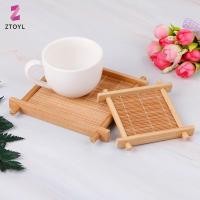 ราคา ZTO t เสื่อถ้วยไม้ไผ่อุปกรณ์ชาแผ่นรองจานจานรองแก้วตกแต่งบ้านห้องครัว (54811740550)