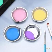 ราคา Exhila ถาดผสมสี 6 ชิ้น ถาดสีสแตนเลส จานสีกลม (51110409727)