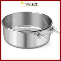 ราคา in stockTABLEZO ชามสัตว์เลี้ยง ชามกรงสุนัขป้องกันการโก่งแบบแขวน กรงสแตนเลสเครื่องจ่ายอาหารนกแก้วนก (57810954026)