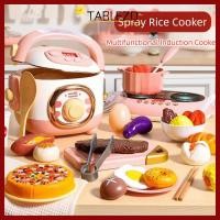 ราคา TABLEZO Kitchenette Playhouse Set Induction Cooker Toy Funny Mini Kitchen ของเล่นทําอาหารจําลอง หม้อหุงข้าวไฟฟ้าของเล่น Acousto Optic Spray Real Cooking ชุดของเล่นทําอาหาร (57160960198)