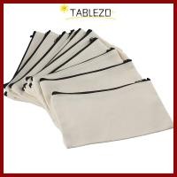 ราคา CODTABLEZO 10 ชิ้นกระเป๋าซิป กระเป๋าผ้าแคนวาสเปล่าซิป Craft 8 2x4 7 นิ้วที่เก็บกระเป๋าเครื่องสําอาง (50662146516)