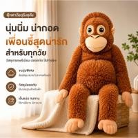 ราคา ตุ๊กตากอริลลา 60 ซม DJUNGELSKOG Velcro ตุ๊กตาลิงแขนยาวขนสีแดง Soothing Ragdoll (49309624291)