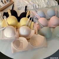 ราคา เสื้อในไร้โครงสีพาสเทล 3 ตะขอเสริมฟองน้ำในตัว ด้านบนบางและด้านล่างหนา ประมาณ 1 5 ซม (51011152325)