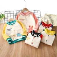 ราคา เสื้อกันหนาวเด็ก คาร์ดิแกน เสื้อวอร์มเด็กแขนยาว ผ้าสำลี กระดุมหน้า (49611167724)