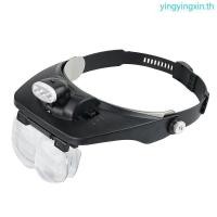 ราคา YIN แว่นตาแว่นขยายส่องสว่างแบบติดศีรษะ Loupe 1 2X 1 8X 2 5X 3 5X ซ่อม (56361530355)