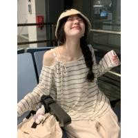 ราคา เสื้อยืดแขนยาวสำหรับผู้หญิง สไตล์เกาหลี ออกแบบเพื่อกันแดด (26789230383)