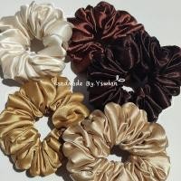 ราคา Scrunchie ซาติน ยางมัดผมโดนัท ยางรัดผมโดนัท ยางมัดผมสายฝอ (44561276141)