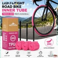 ราคา TENUPGO TPU ยางใน TPU 28g น้ําหนักเบาจักรยานยางด้านใน ทนทาน 700 X23 32C สีชมพู 45 65 85 มม ขี่จักรยานจักรยานยางจักรยานเสือหมอบ (51911973510)