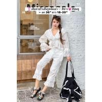 ราคา เฉพาะ เสื้อลายริ้วเส้นรูดจั๊มเอว สีขาว สีชมพู อก 36 ยาว 18 20 งานนำเข้าค่ะ สั่งแล้วห้ามยกเลิก (44031416301)