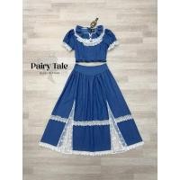 ราคา Pairy Tate เซตเสื้อยีนส์อกระบายลูกไม้ขาวและกระโปรงยีนส์ L อก 36 เอว 29 30 สพ 40 เสื้อยาว 16 กระโปรงยาว 34 (28276321902)