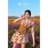 ราคา เดรสจั๊มสั้นสายเดี่ยวระบายน้ำตาลลายดอกไม้ป้ายร้าน L อก 36 เอว 3 สพ 40 ยาว ไหล่ถึงเป้า 31ยาวกป 32 สั่งแล้วห้ามยกเลิก (27974253264)
