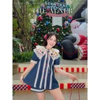 ราคา เซตเสื้อยีนส์คอปกขาวแต่งลูกไม้กางเกงขาสั้น L อก 36 ยาว 28 เอว 29 30 สพ 40 ยาว14 (25840295036)