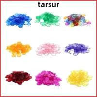 ราคา TARSUR 100 ชิ้นรอบนับชิป พลาสติกใส Montessori Bingo ชิป น้ําหนักเบาที่มีสีสันการสอนเคาน์เตอร์ Montessori การเรียนรู้ (44961258584)
