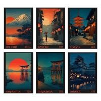 ราคา Retro Japanese travel โปสเตอร์ทิวทัศน์ญี่ปุ่นไม่มีกรอบภาพวาดผ้าใบ Elegant Home Wall Deco (43181913648)